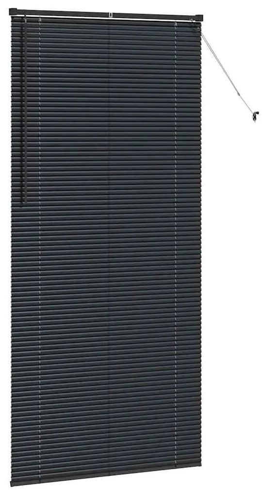 Persiana de Janela com cortinas Outros Manual Preto 80 x 130 cm Alumín