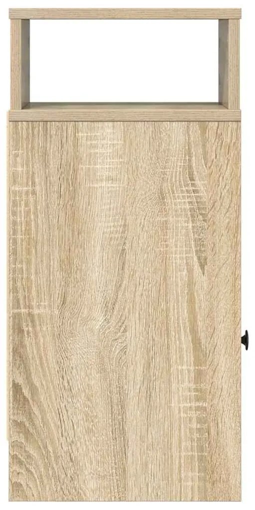 Mesa de cabeceira com gaveta 25x31x66 cm carvalho sonoma