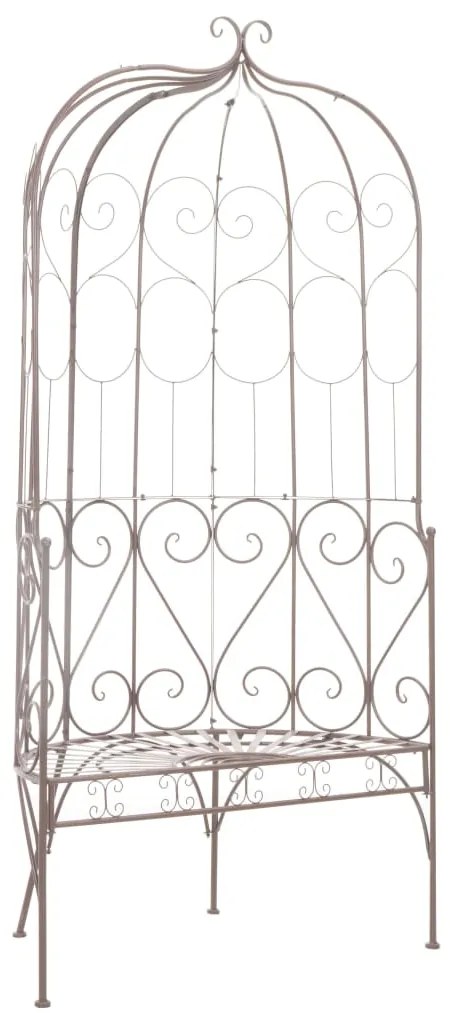 vidaXL Banco de jardim 95 cm ferro antigo castanho