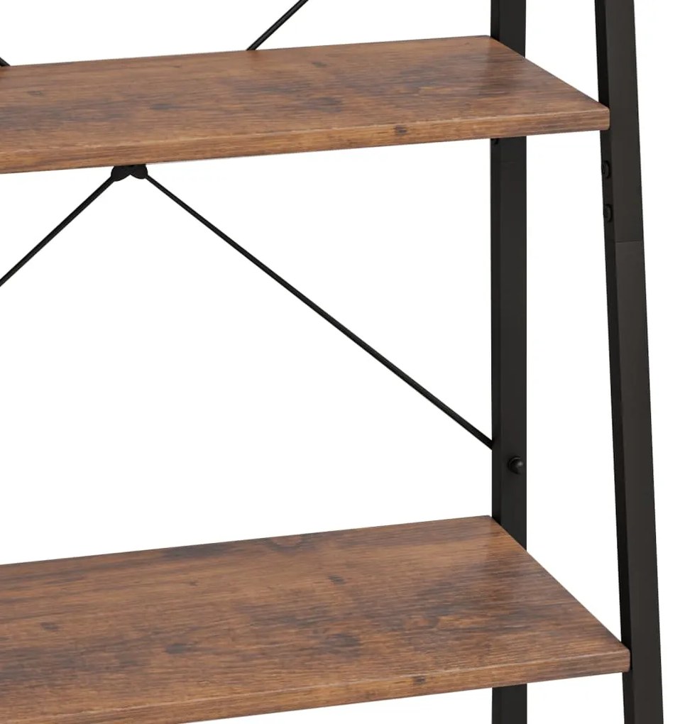 Estante de pé 5 prateleiras 56x35x174 cm castanho-escuro/preto