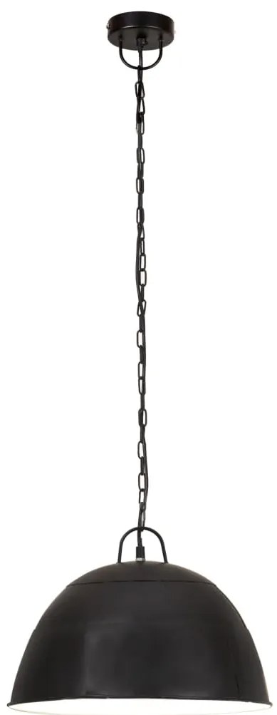 Candeeiro suspenso vintage indust. redondo 25 W 41 cm E27 preto