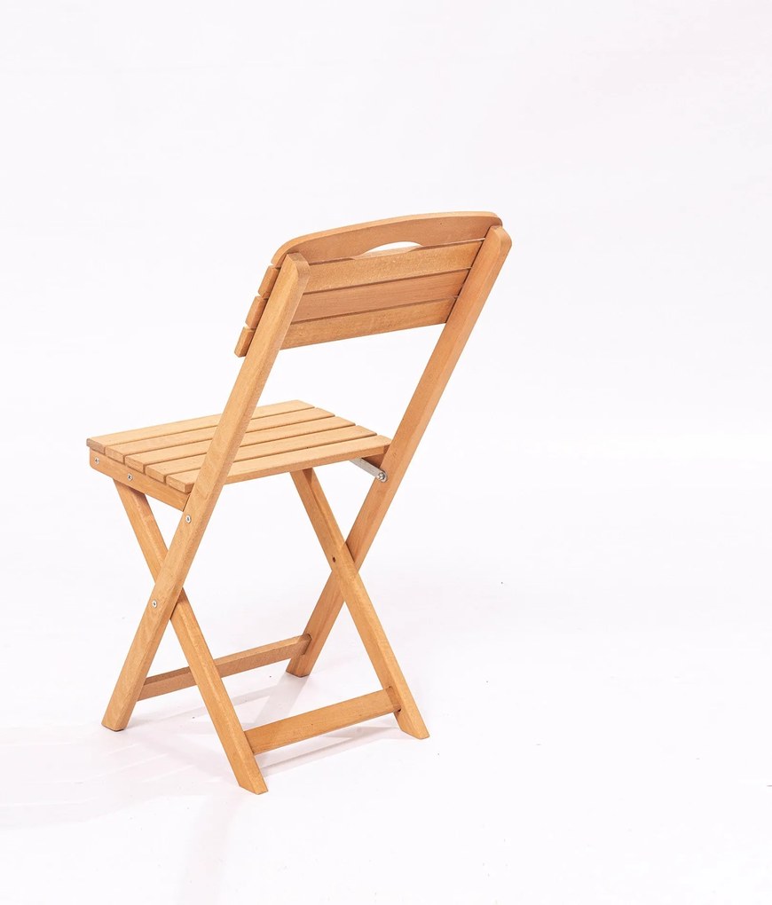 Conjunto de Mesa e Cadeiras de Jardim My001 – Castanho – Mesa 50x72x50