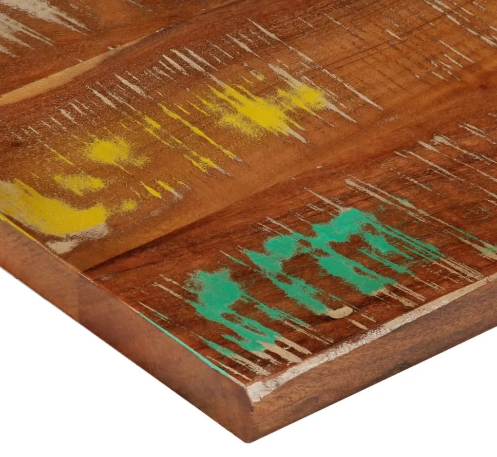 Tampo de mesa retangular 60x50x3,8 cm madeira recuperada maciça