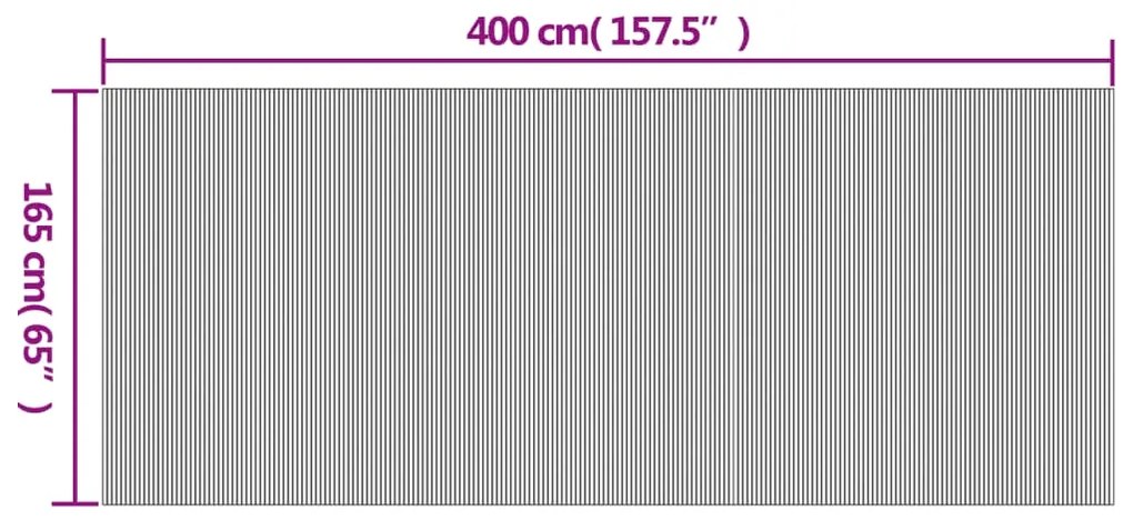 Divisória 165x400 cm bambu castanho