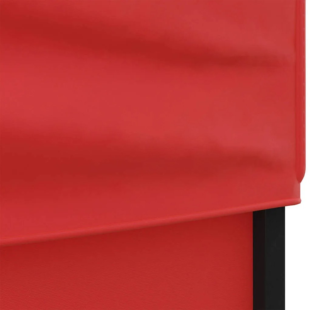 Tenda para festas dobrável com paredes laterais 2x2 m vermelho