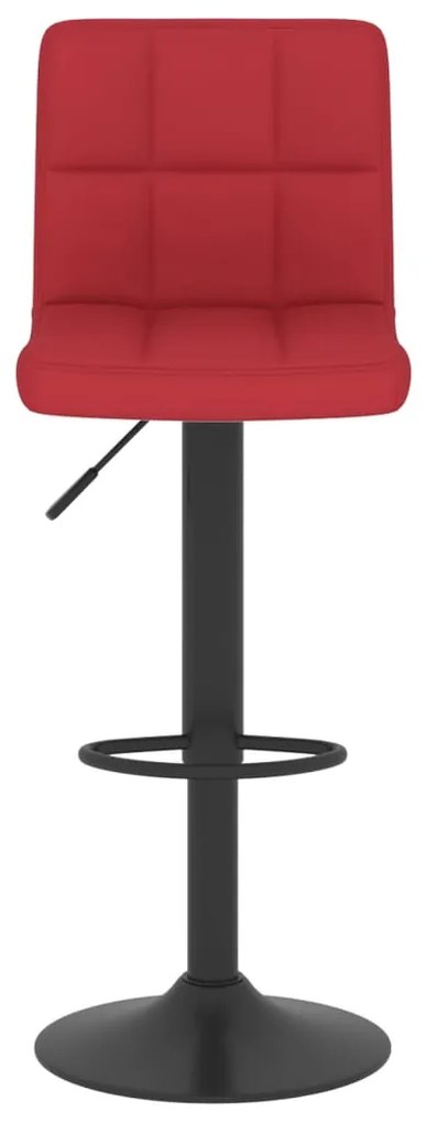 Bancos de bar 2 pcs tecido vermelho tinto