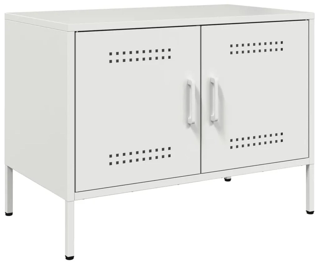 Móveis de TV 2 pcs 68x39x50,5 cm aço branco