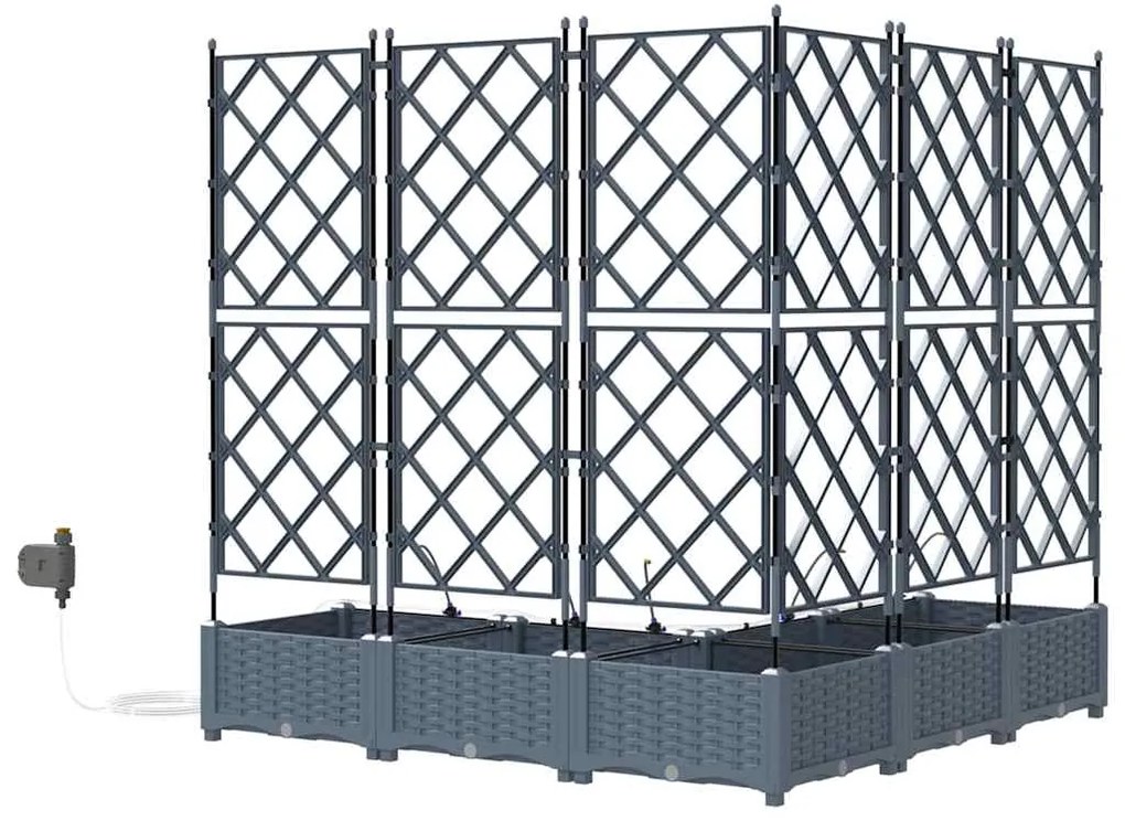 Jardineiras de Jardim 1 pc Cinzento-claro 120 x 120 x 126 cm