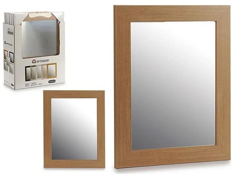 Espelho de parede Madeira Castanho Cristal (39 x 2 x 49 cm) (39 x 49 cm)