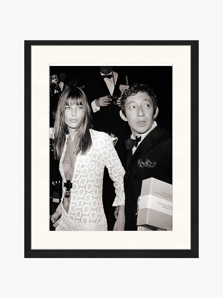 Fotografia emoldurada Serge Gainsbourg & Jane Birkin