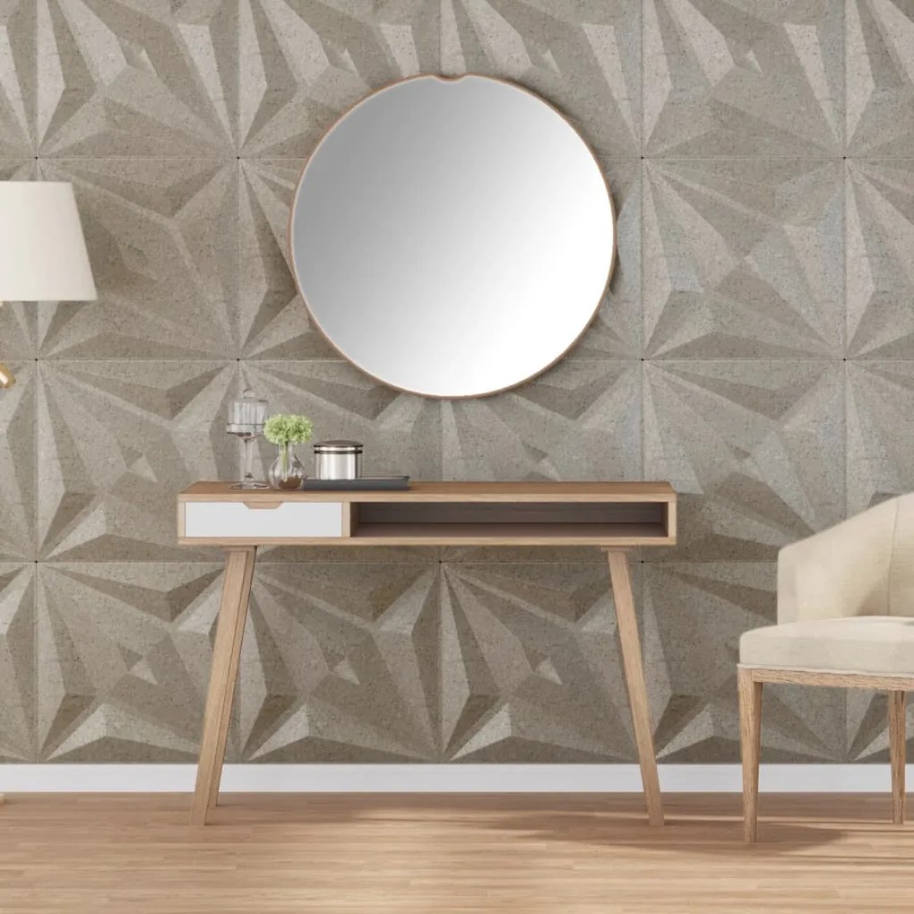 Painéis de parede 24 pcs 50x50 cm 6m² XPS estrela betão