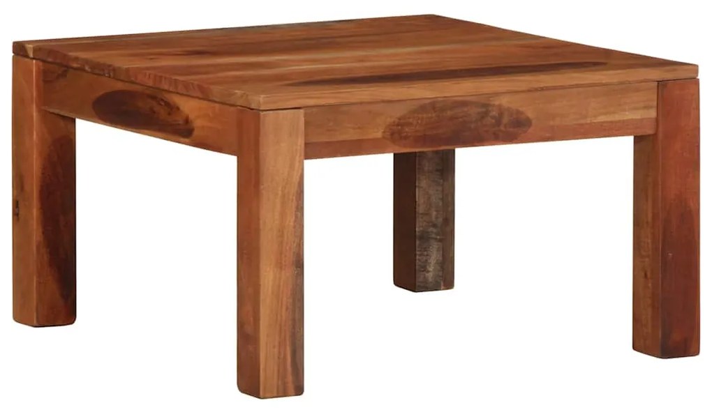 Mesa de centro 60x60x35 cm madeira maciça de acácia