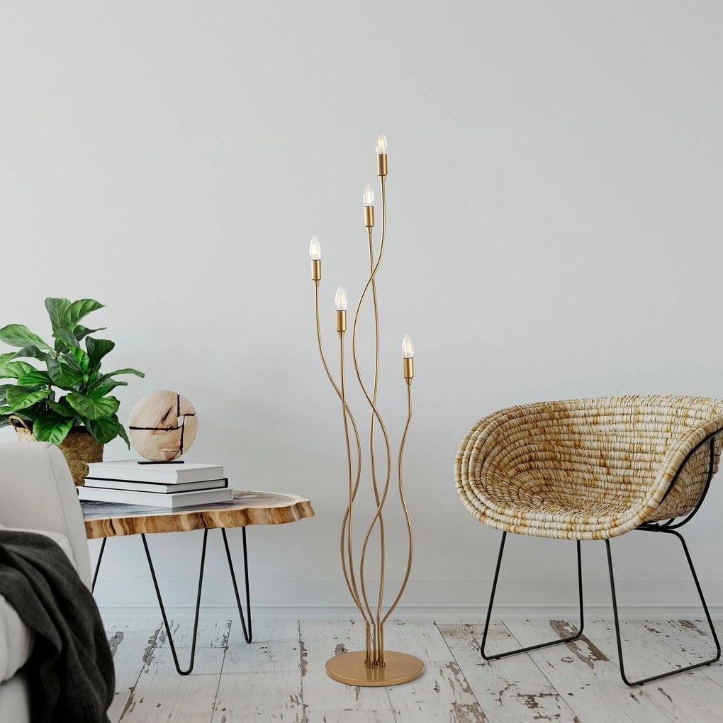 Candeeiro de Pé Bonibon – Dourado – 35 x 35 x 155 cm