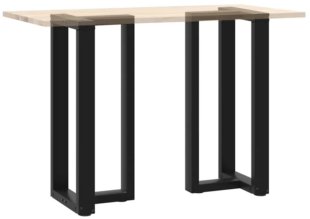 Pés de mesa de bar em forma de T, 2 peças, preto, 50x35x(90-91) cm, aç