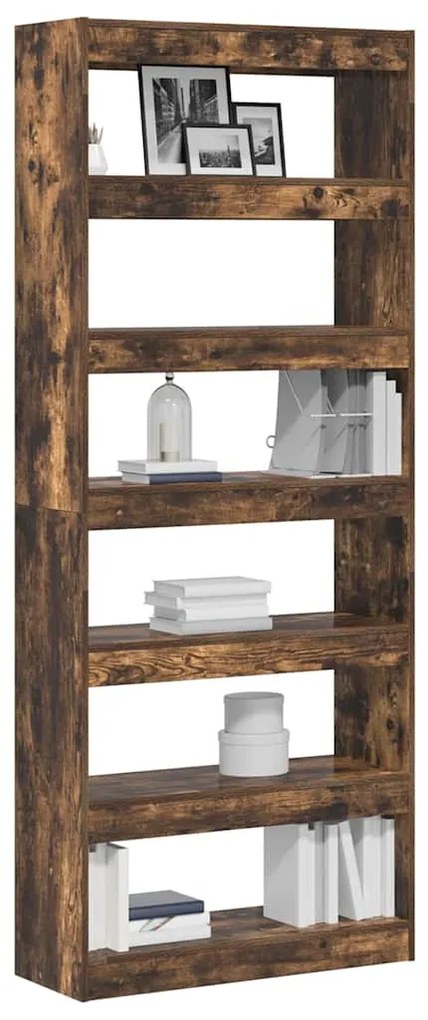 Cabideiro/Divisória de Ambiente em Carvalho Defumado 80x30x198 cm