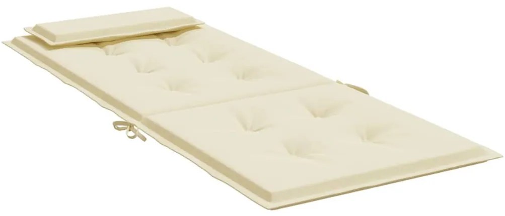 Almofadões p/ cadeira encosto alto 6pcs tecido oxford cor creme