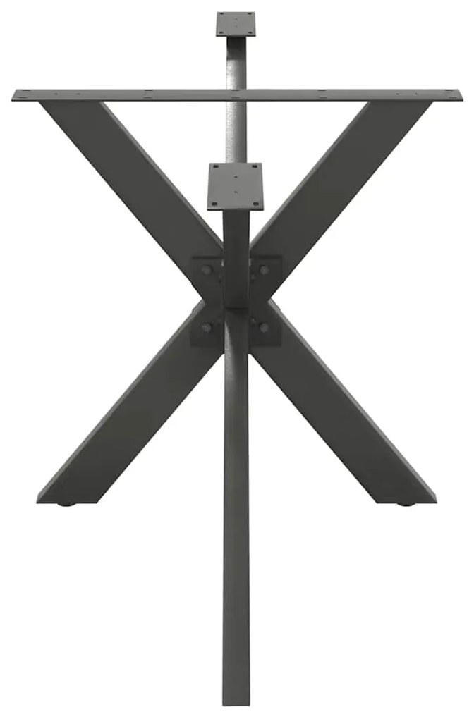 Pé de mesa de jantar em formato de aranha, antracite, 150x78x(72-73) c
