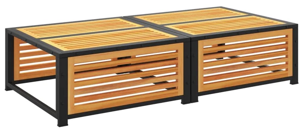 Mesa de jardim com banco madeira de acácia maciça