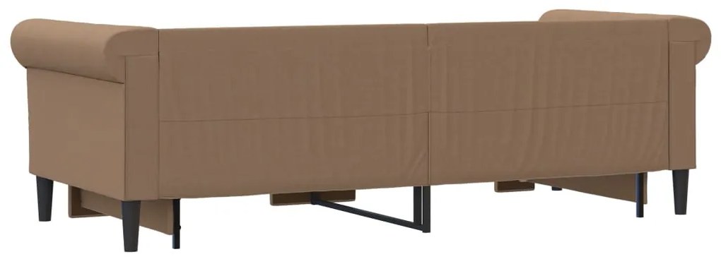Sofá-cama c/ gavetão e gavetas 90x200 cm couro art. cappuccino