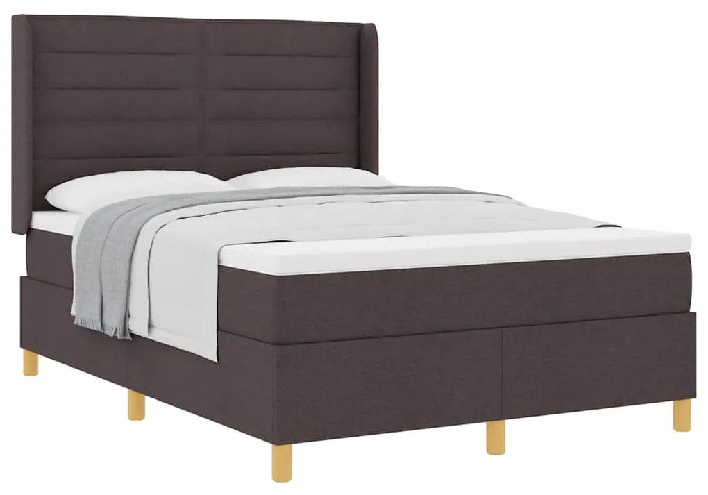 Cama Box com Colchão Marrom 140x190 cm