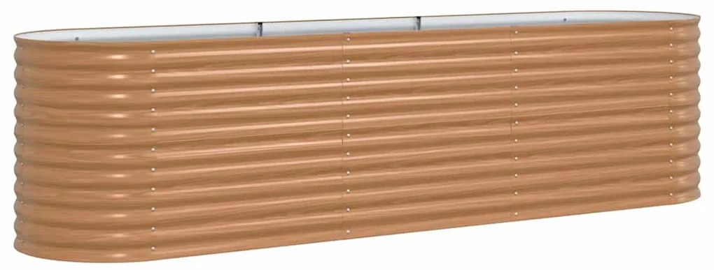 Cama Elevada Plantadeira Efeito Madeira Metal 320 X 80 X 81 cm
