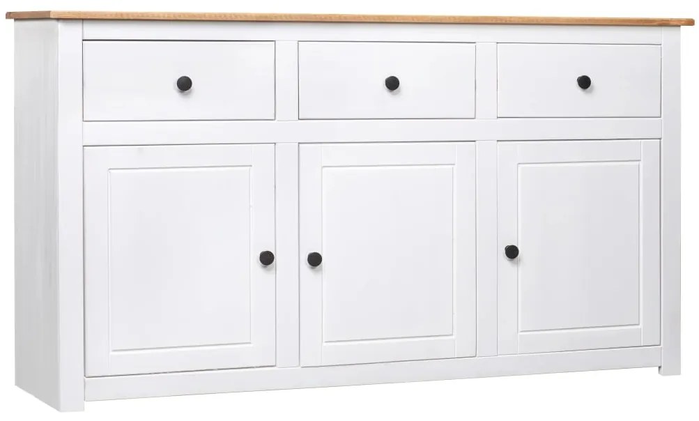 Aparador 135x40x80 cm pinho maciço panama branco