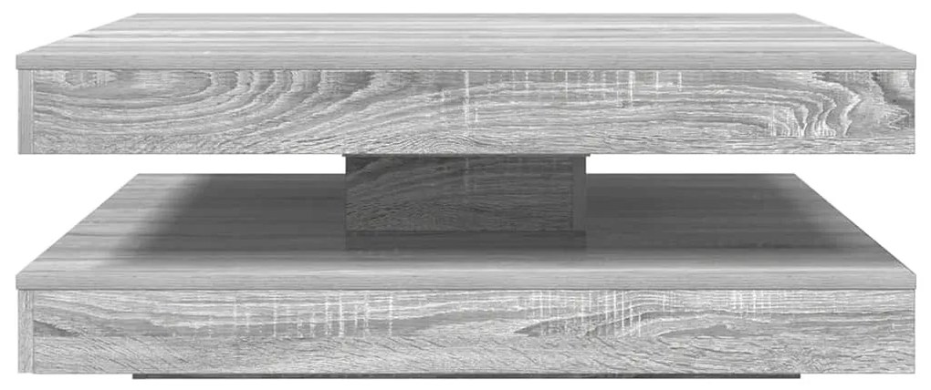 Mesa de centro rotativa a 360 graus 90x90x34,5 cm sonoma cinza