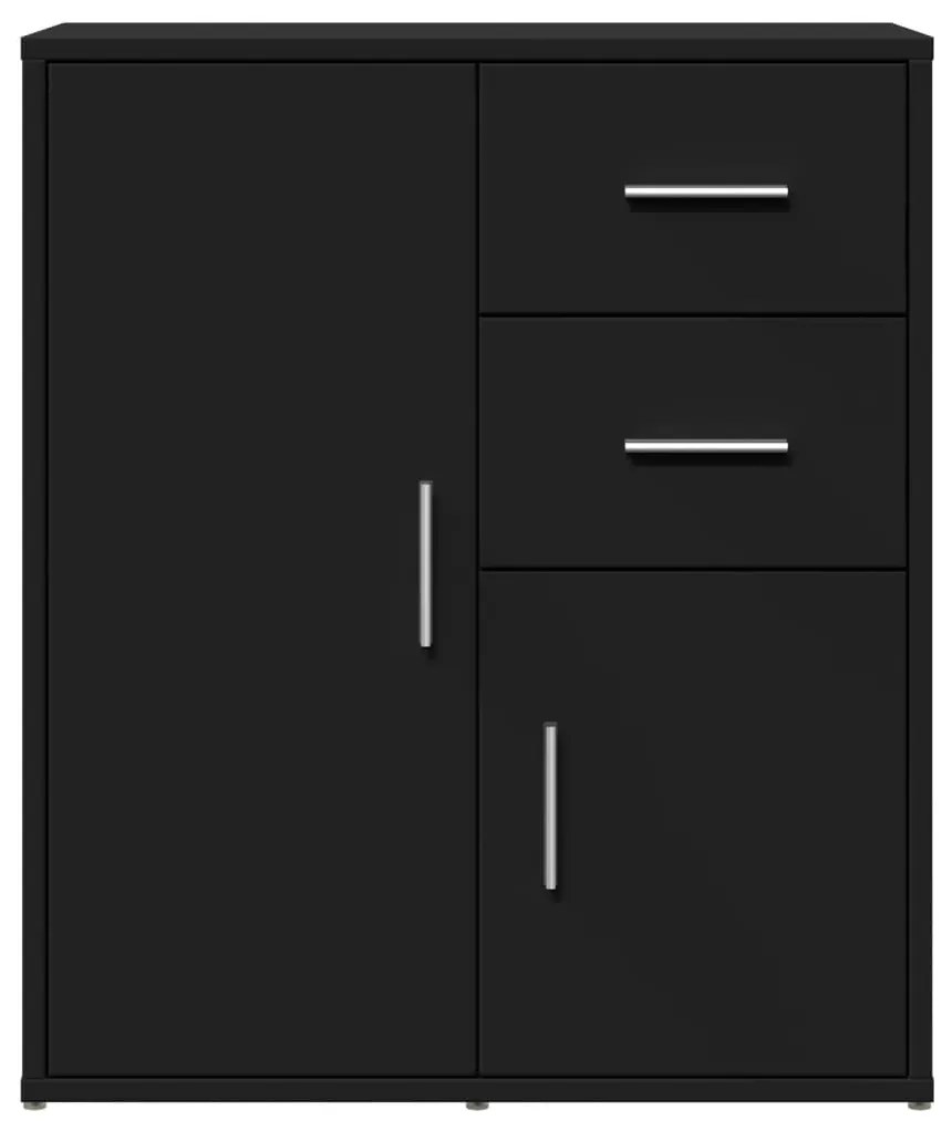 Aparadores 2 pcs 60x31x70 cm derivados de madeira preto
