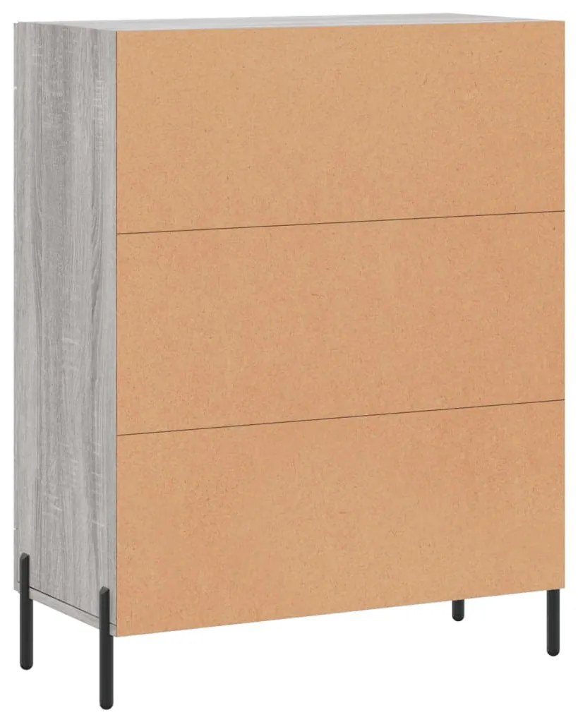 Aparador 69,5x34x90 cm derivados de madeira cinzento sonoma