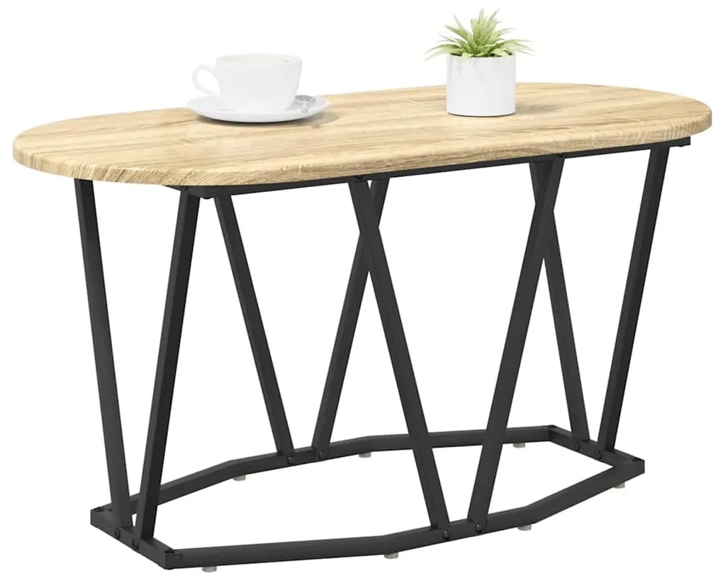Mesa de Centro em Carvalho Sonoma 80x40x40,5 cm, Madeira Revestida e M