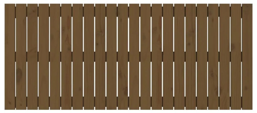 Cabeceira de parede 140x3x60 cm pinho maciço castanho-mel