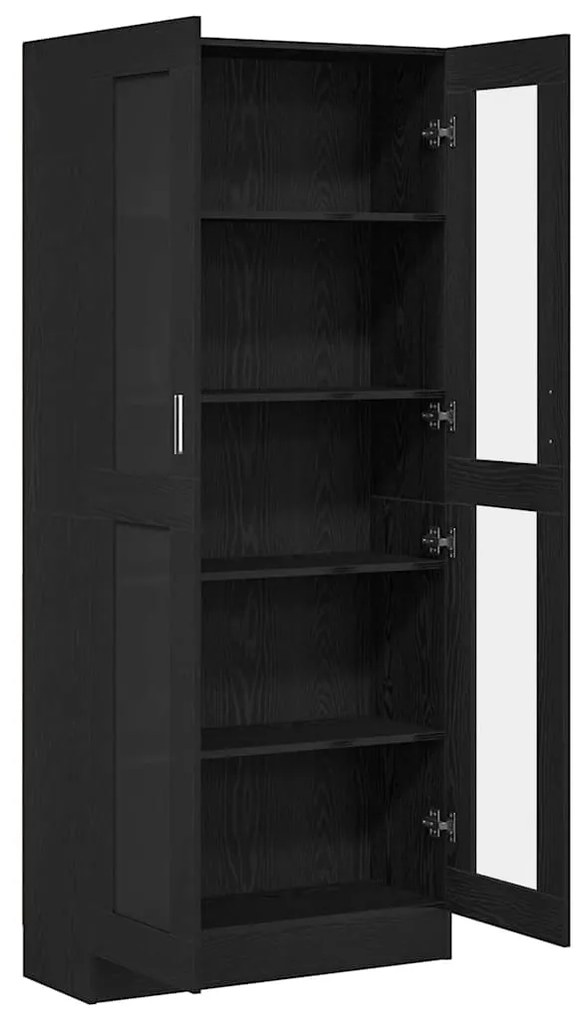 Armários de livros vidaXL 2 unidades Carvalho Preto 82,5x30,5x185 cm M
