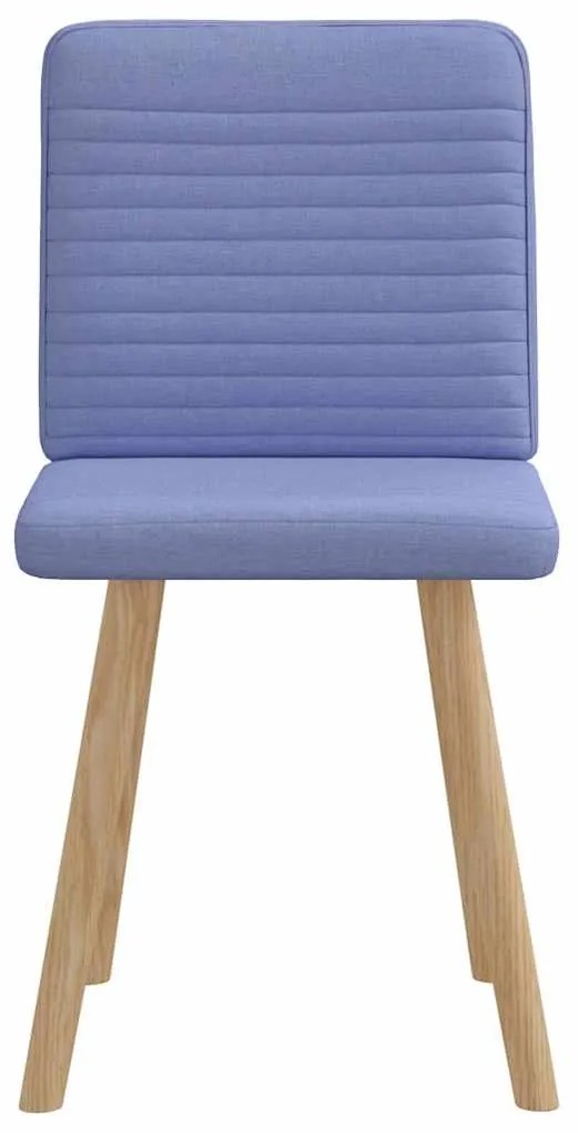 Cadeiras de jantar 2 pcs Jeans Tecido Azul