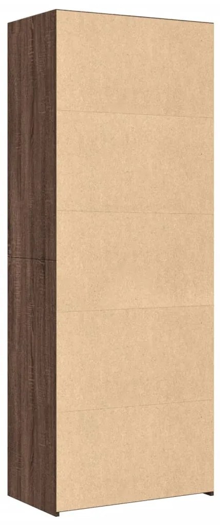 Armário alto 70x41x185cm derivados de madeira carvalho castanho