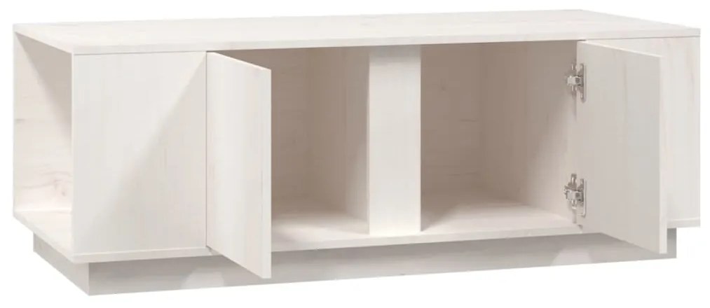 Mesa de centro 110x50x40 cm pinho maciço branco