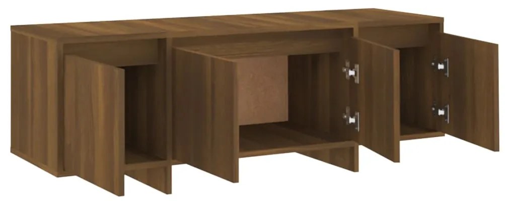 Móvel de TV 120x30x40,5 cm derivados madeira carvalho castanho