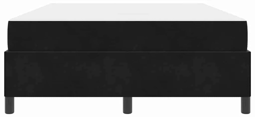 Estrutura da Cama Preto e Branco e Preto 160 x 200 cm Veludo