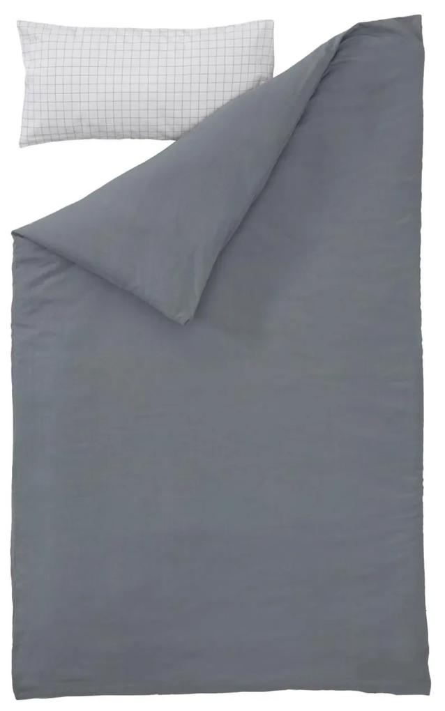 Kave Home - Set Alay lençol,capa edredão,capa almofada 100% algodão orgânico GOTS quadrados 70x140 cm