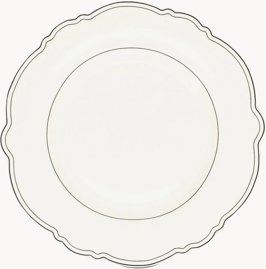 Pratos de pequeno-almoço em porcelana new bone china Odette, conjunto de 2