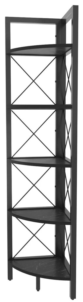 Estante Remo – Preto – 30,5 cm x 33 cm x 160 cm