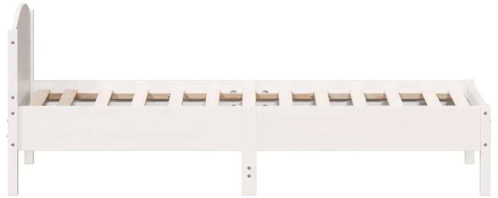 Cama sem colchão 90x190 cm madeira de pinho maciça branco