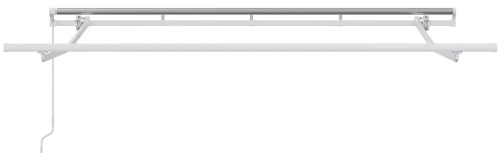 Toldo Retrátil Manual Multicolorido e Amarelo e Cinza e Branco