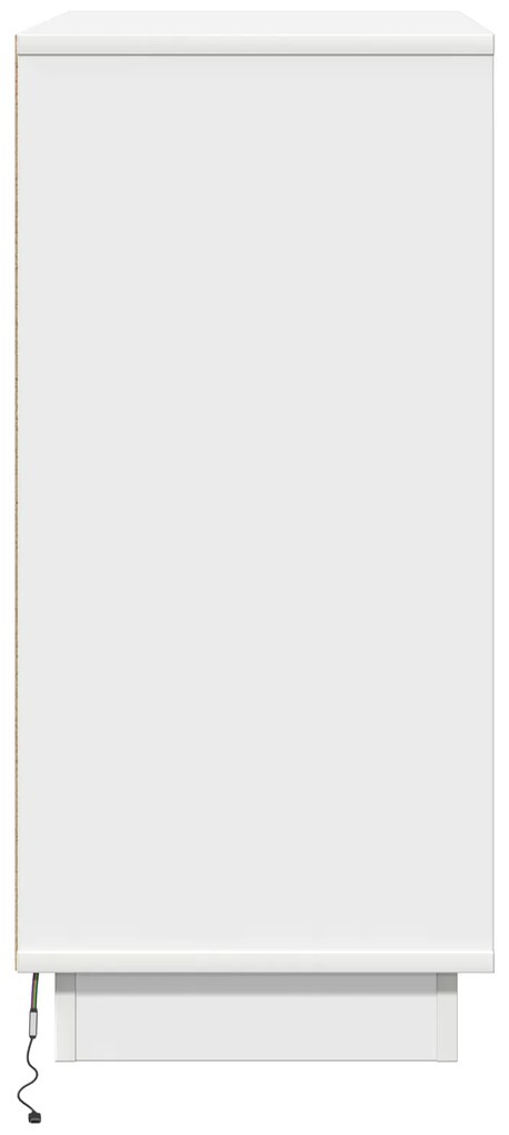 Criado-mudo vidaXL com LED Branco 71x34,5x75 cm Madeira de engenharia