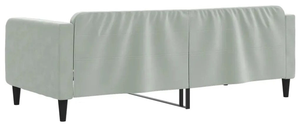 Sofá-cama 100x200 cm veludo cinzento-claro