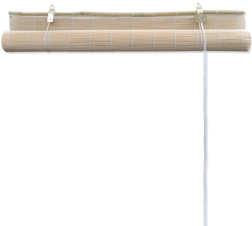 Estores de rolo em bambu natural 2 pcs 120x160 cm