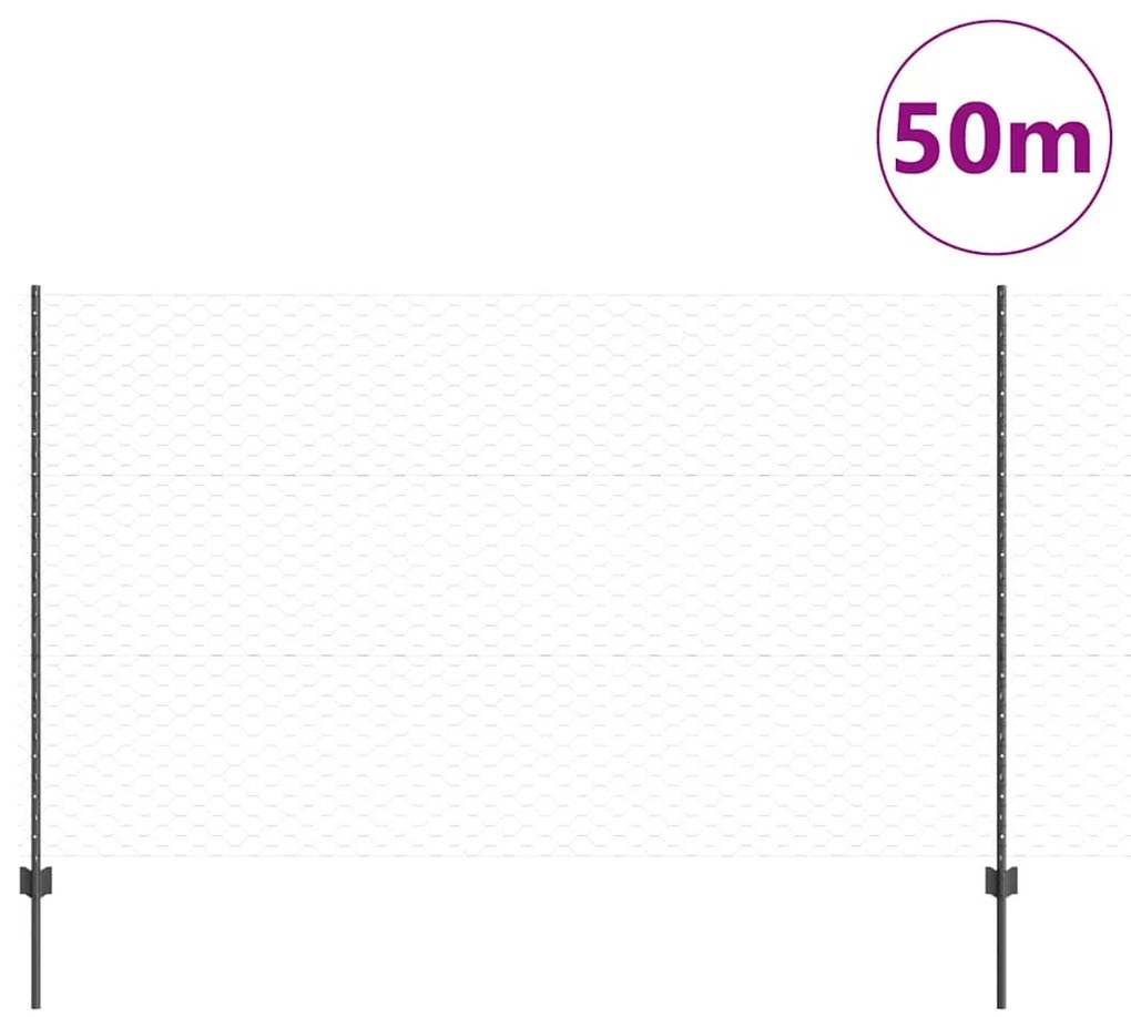 Postes de Cerca vidaXL 22 pcs U-Channel Cinza 140 cm Aço