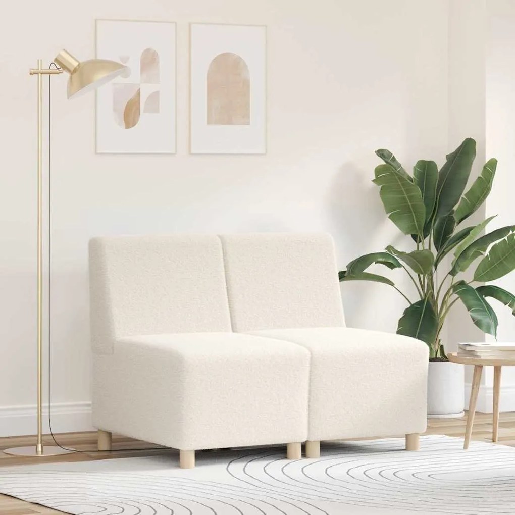 vidaXL Sofá Chiar 2 pcs Creme 55 x 74 x 82 cm Tecido de veludo côtelé
