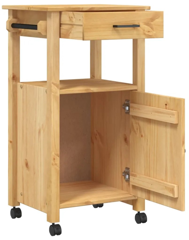 Carrinho de cozinha MONZA 48x40x90 cm madeira de pinho maciça