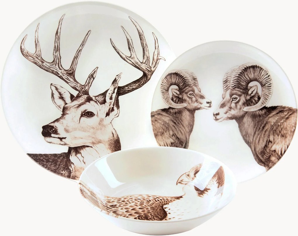 Conjunto de loiça Faune & Flore, conjunto de 3