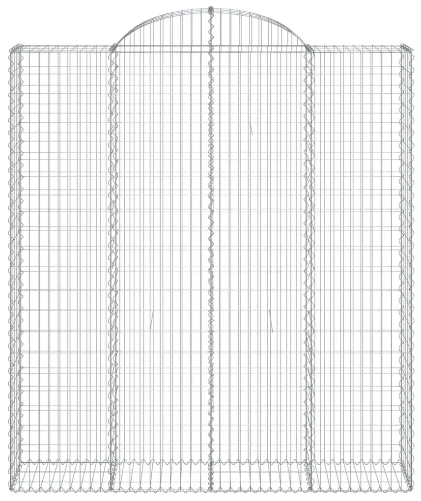Cestos gabião arqueados 6pcs 200x50x220/240cm ferro galvanizado